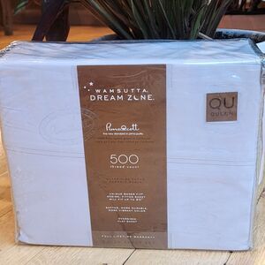 RARE WAMSUTTA Dream Zone Lilac 500TC PIMACOTT Cotton QUEEN PERCALE Sheet Set NEW